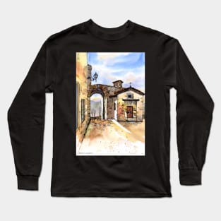 Courtyard, Volterra, Italy Long Sleeve T-Shirt